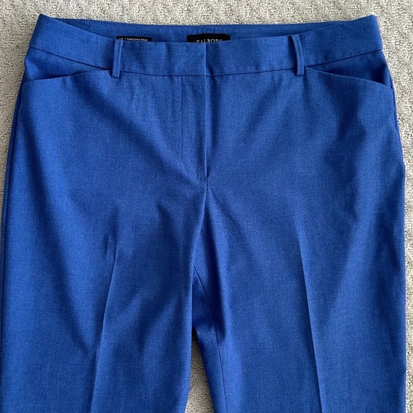 Talbots Hampshire Straight Leg Ankle Pants Blue Classic Office Size 14 NWT - Picture 4 of 16